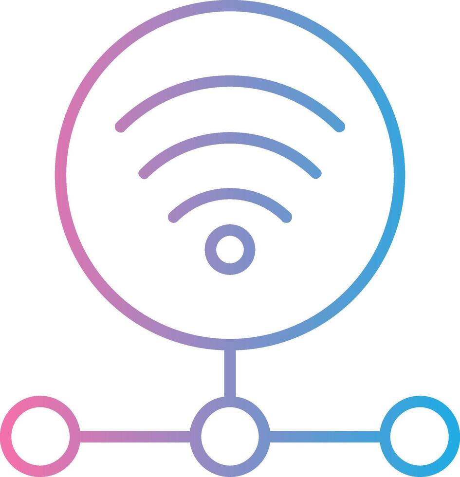 Internet Verbindung Linie Gradient Symbol Design vektor