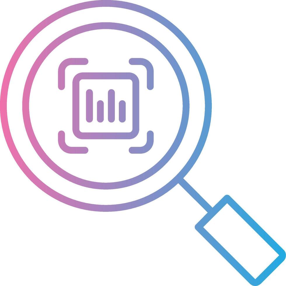 Sozial Medien Scanner Linie Gradient Symbol Design vektor