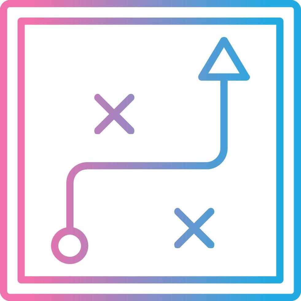 företag strategi linje lutning ikon design vektor