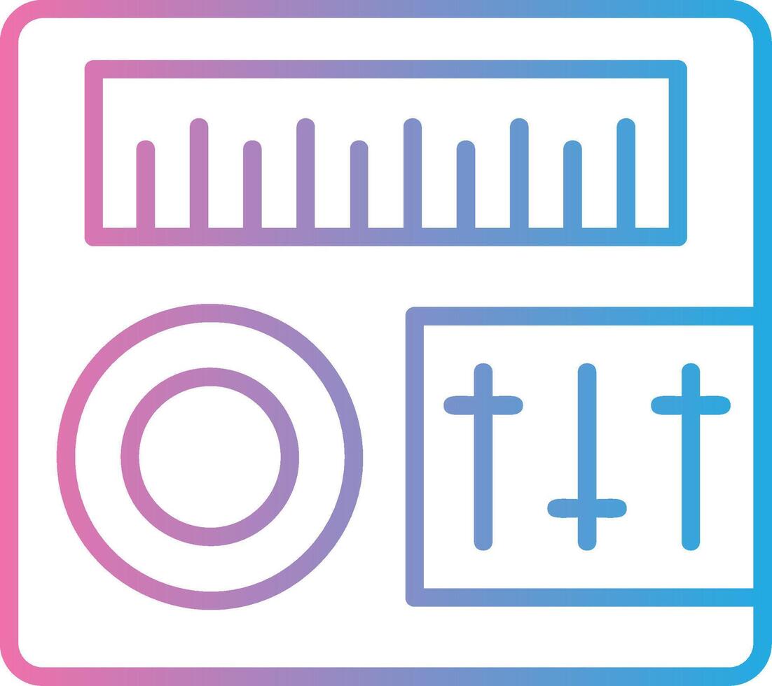 Klang Rührgerät Linie Gradient Symbol Design vektor