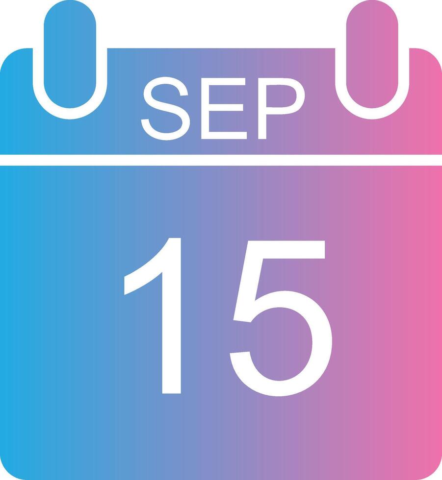 September Glyphe Gradient Symbol Design vektor