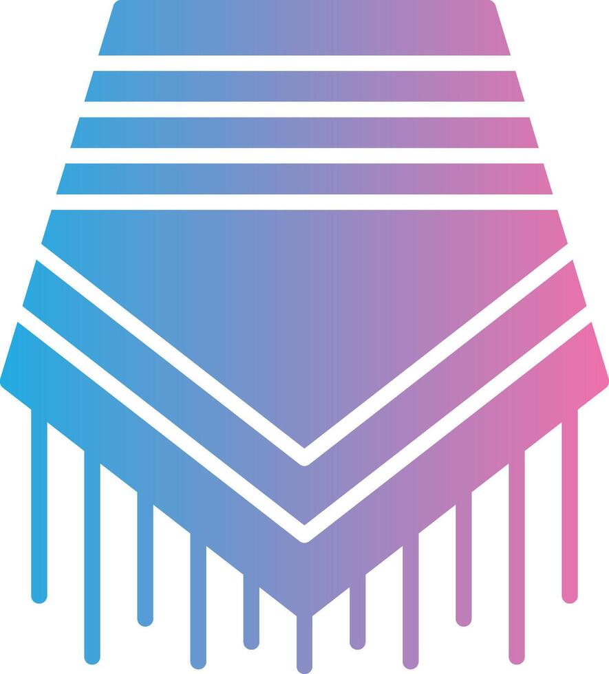 Poncho Glyphe Gradient Symbol Design vektor