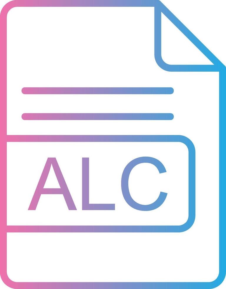 alc Datei Format Linie Gradient Symbol Design vektor