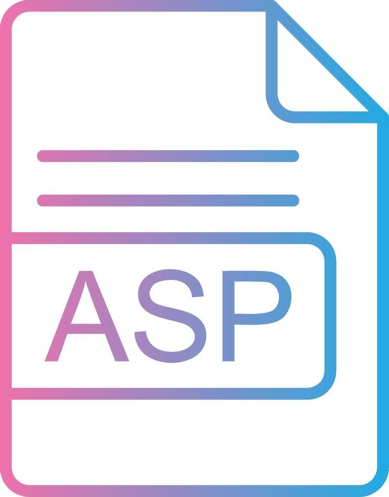 asp Datei Format Linie Gradient Symbol Design vektor