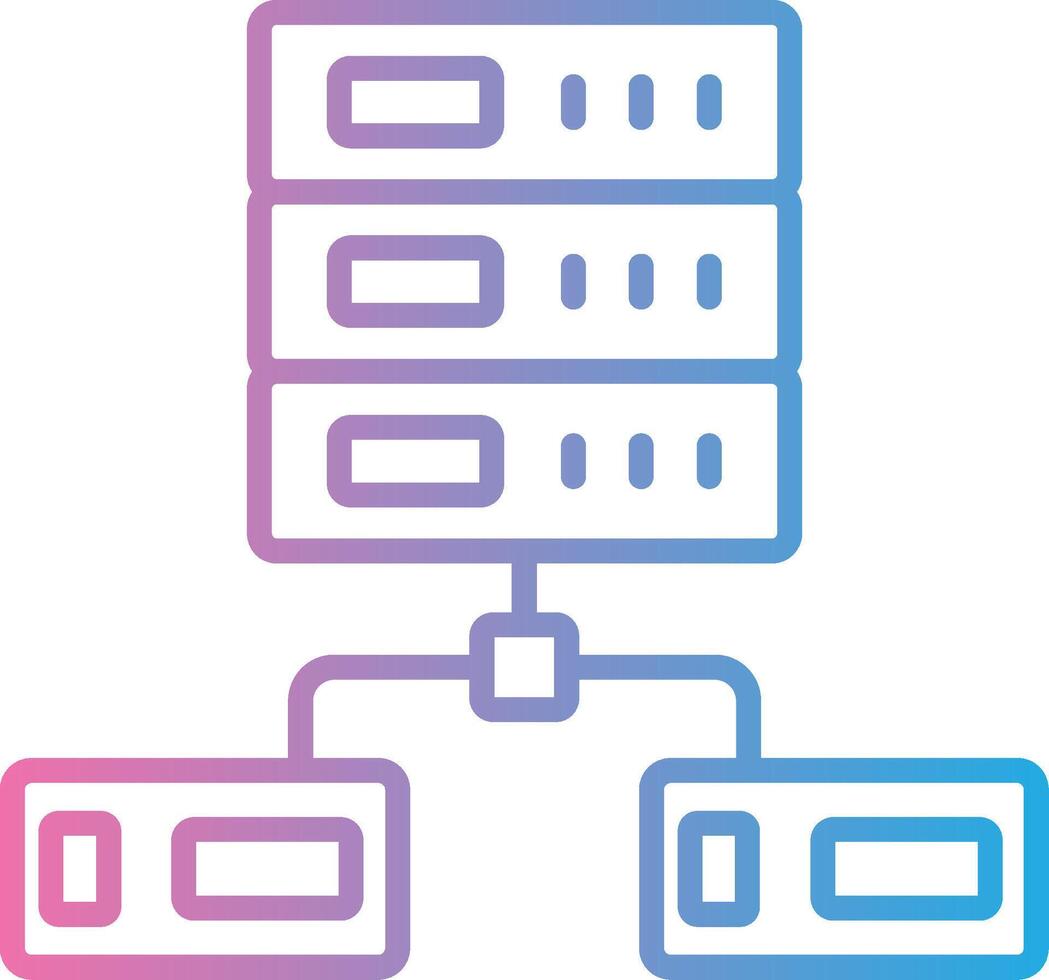 Daten Netzwerk Linie Gradient Symbol Design vektor