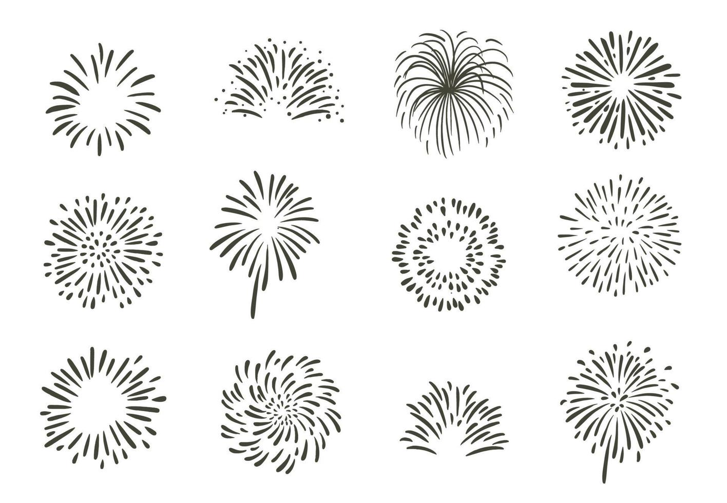 party ikon samling med firework.vector illustration för ikon, klistermärke, webbdesign vektor