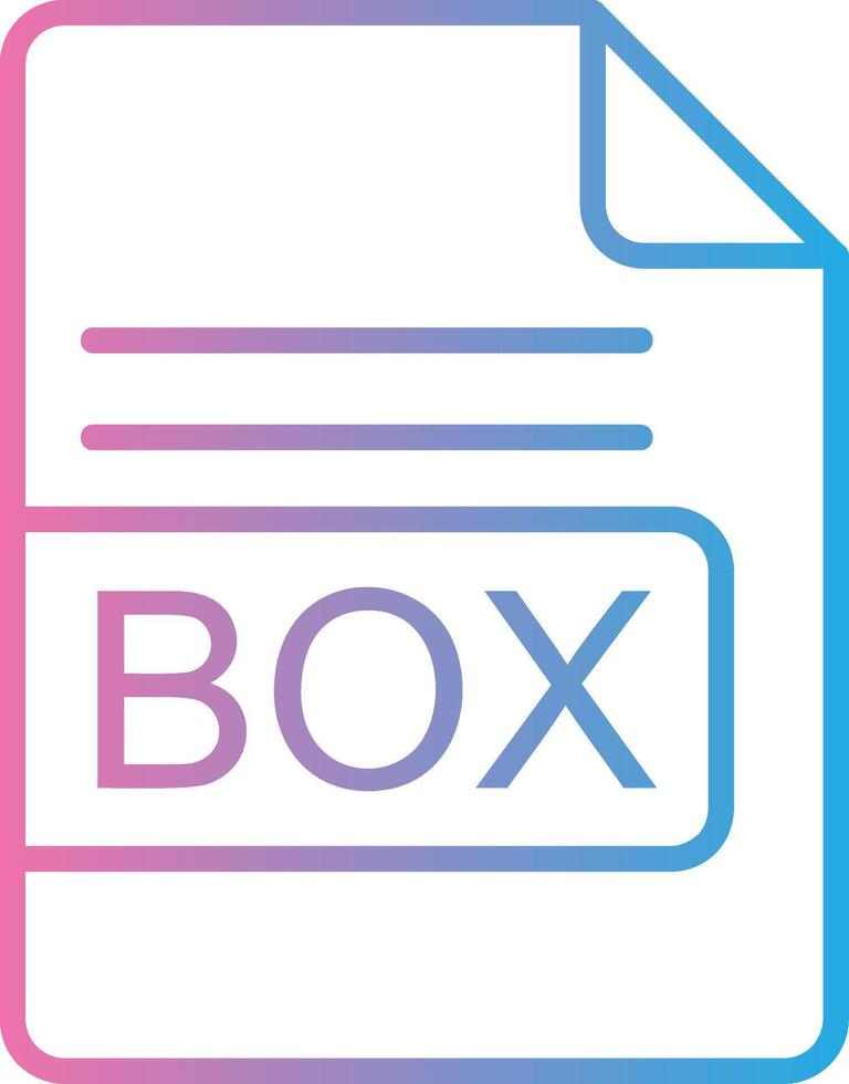 Box Datei Format Linie Gradient Symbol Design vektor