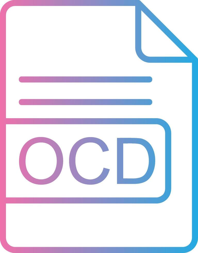 ocd Datei Format Linie Gradient Symbol Design vektor