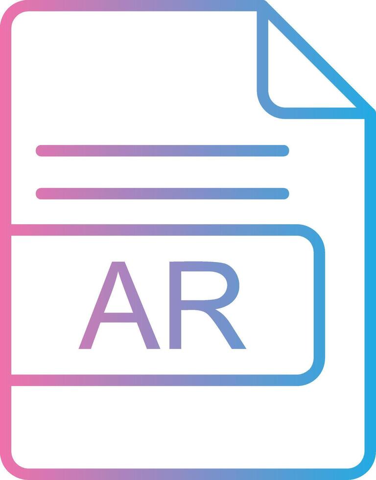 ar Datei Format Linie Gradient Symbol Design vektor