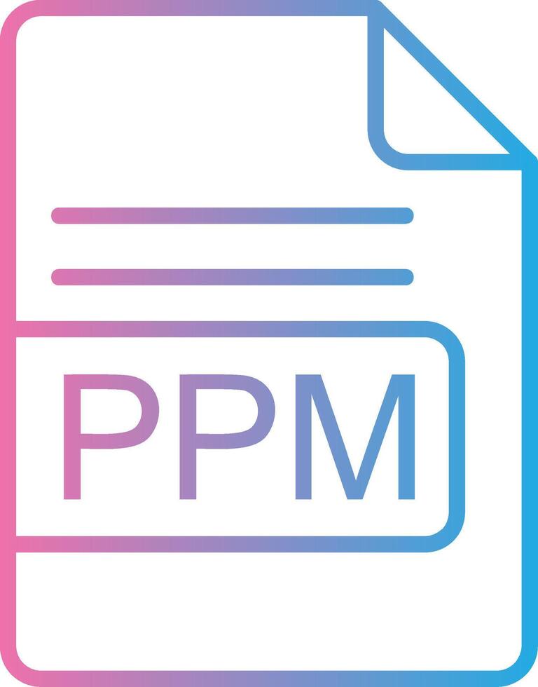 ppm Datei Format Linie Gradient Symbol Design vektor