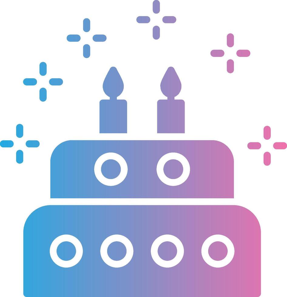 Kuchen Glyphe Gradient Symbol Design vektor