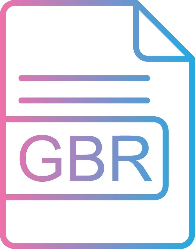 gbr Datei Format Linie Gradient Symbol Design vektor