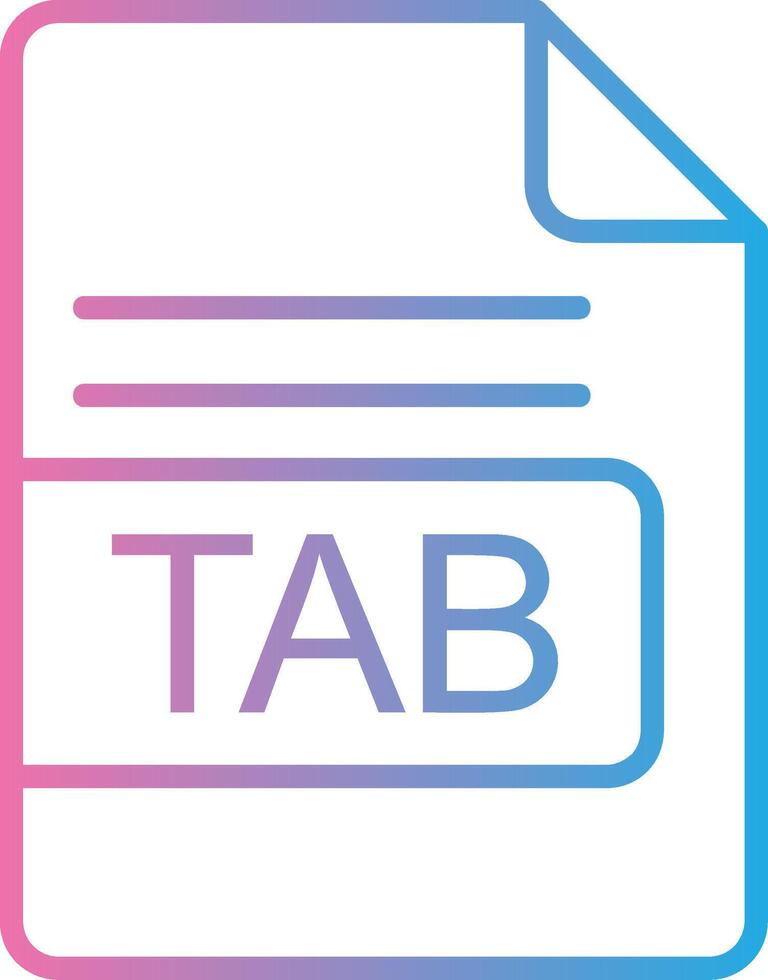 Tab Datei Format Linie Gradient Symbol Design vektor