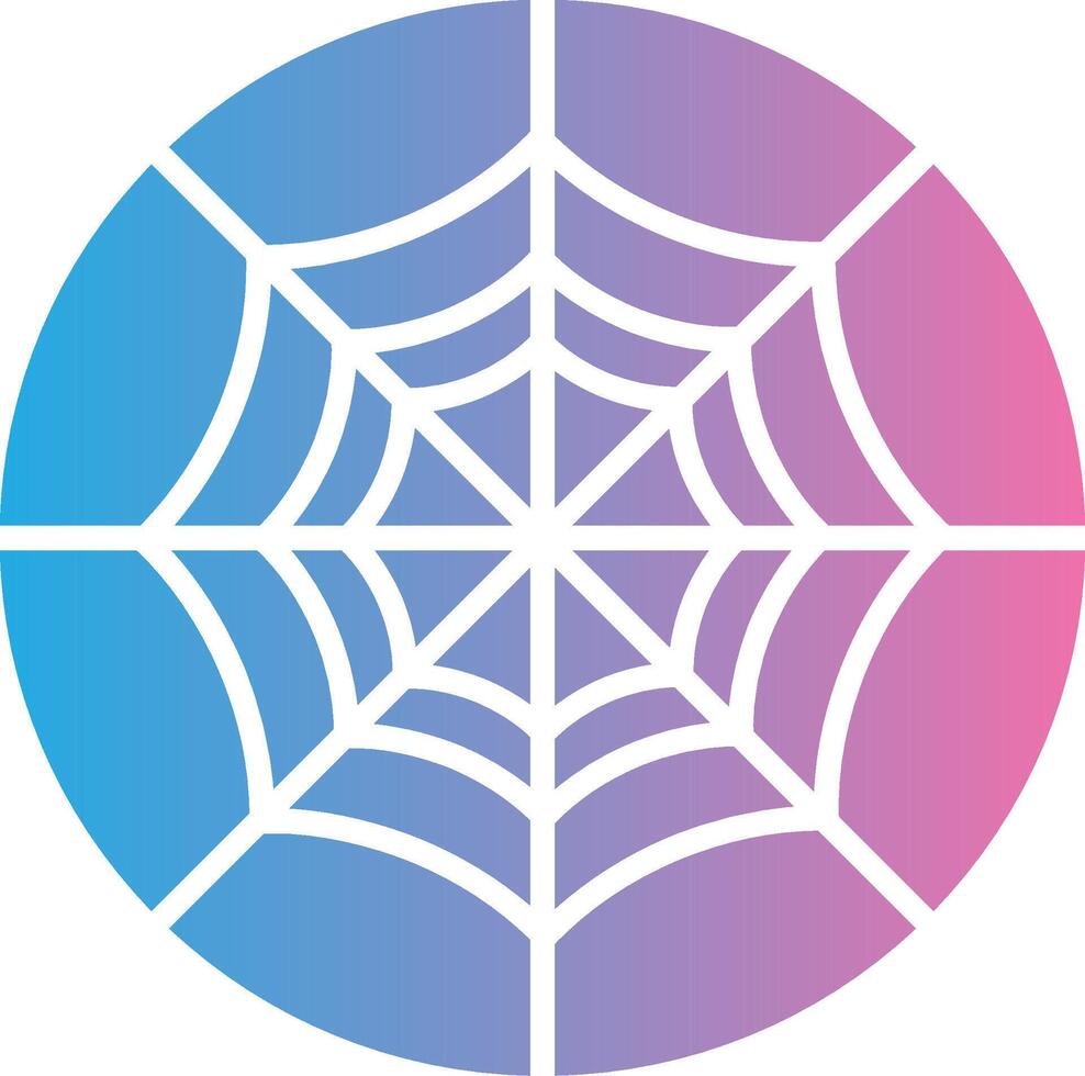 Spinne Netz Glyphe Gradient Symbol Design vektor