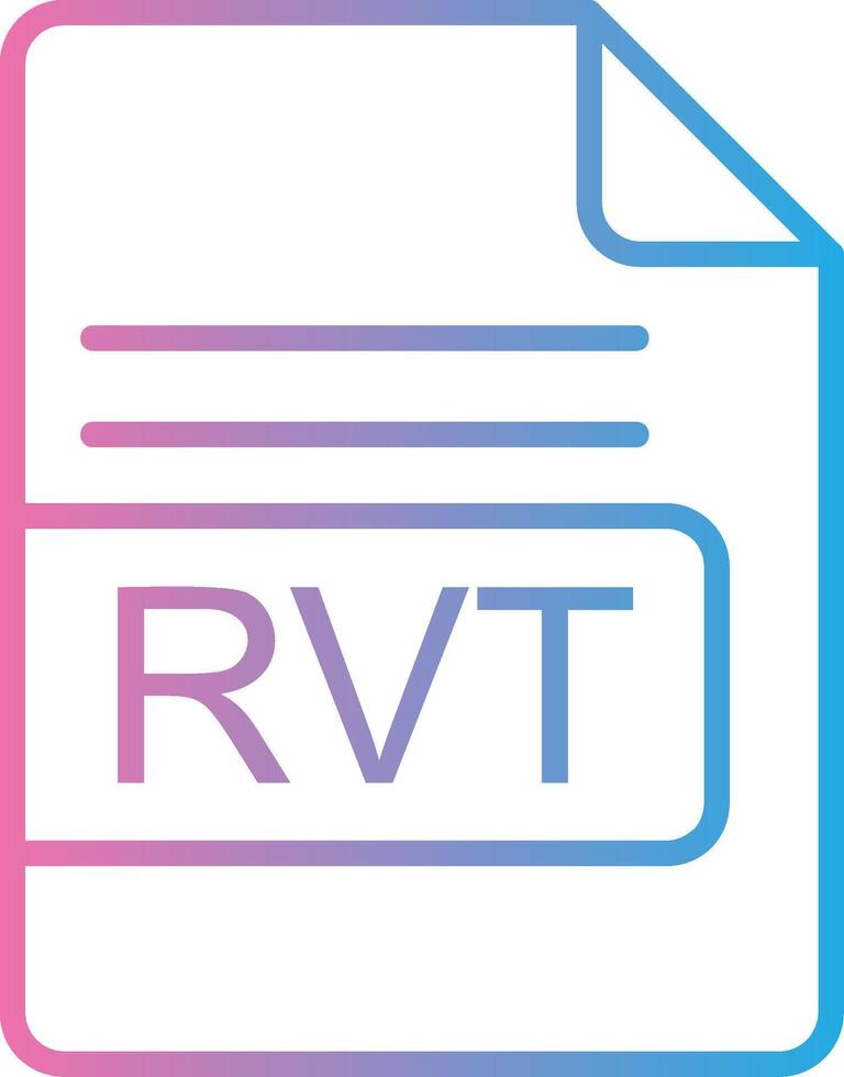 rvt Datei Format Linie Gradient Symbol Design vektor