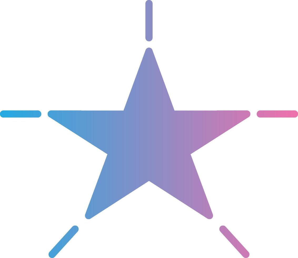 Star Glyphe Gradient Symbol Design vektor