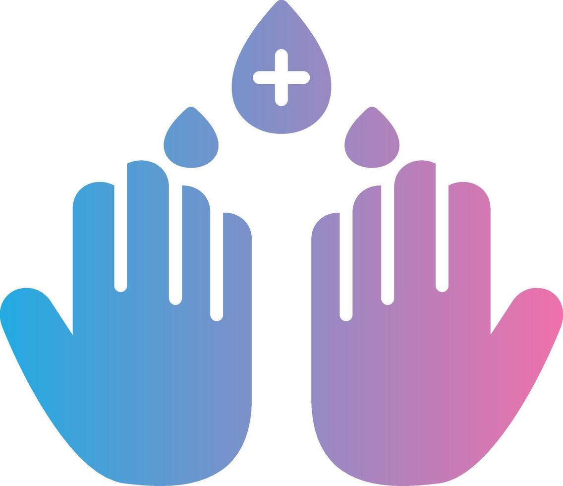Hand waschen Glyphe Gradient Symbol Design vektor