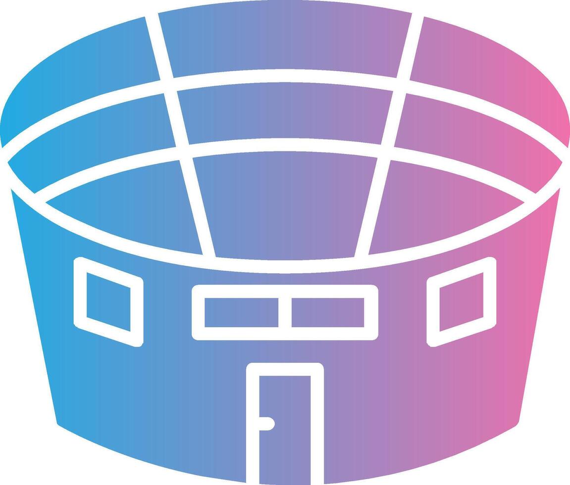 Stadion Glyphe Gradient Symbol Design vektor