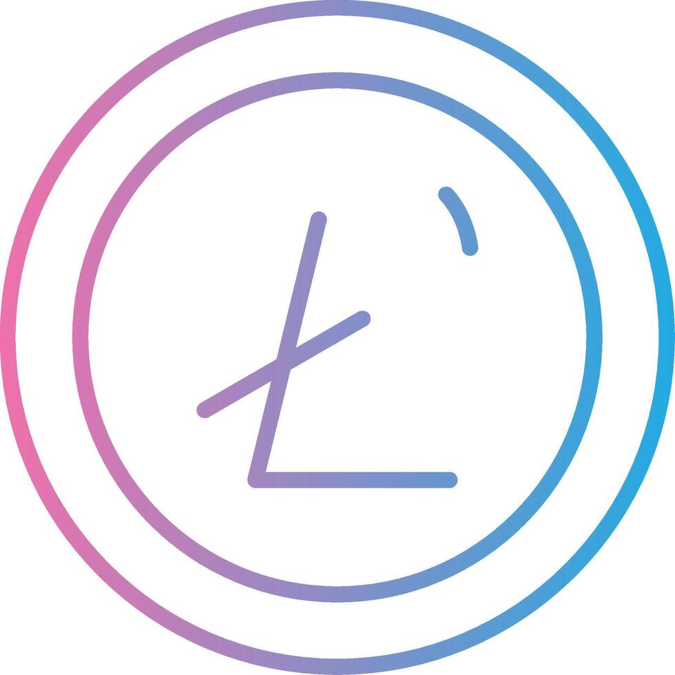 Litecoin Linie Gradient Symbol Design vektor