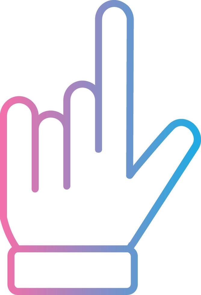 zeigen Hand Linie Gradient Symbol Design vektor