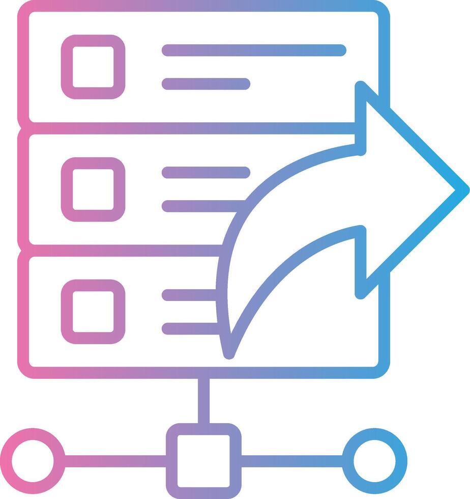 senden Daten Linie Gradient Symbol Design vektor