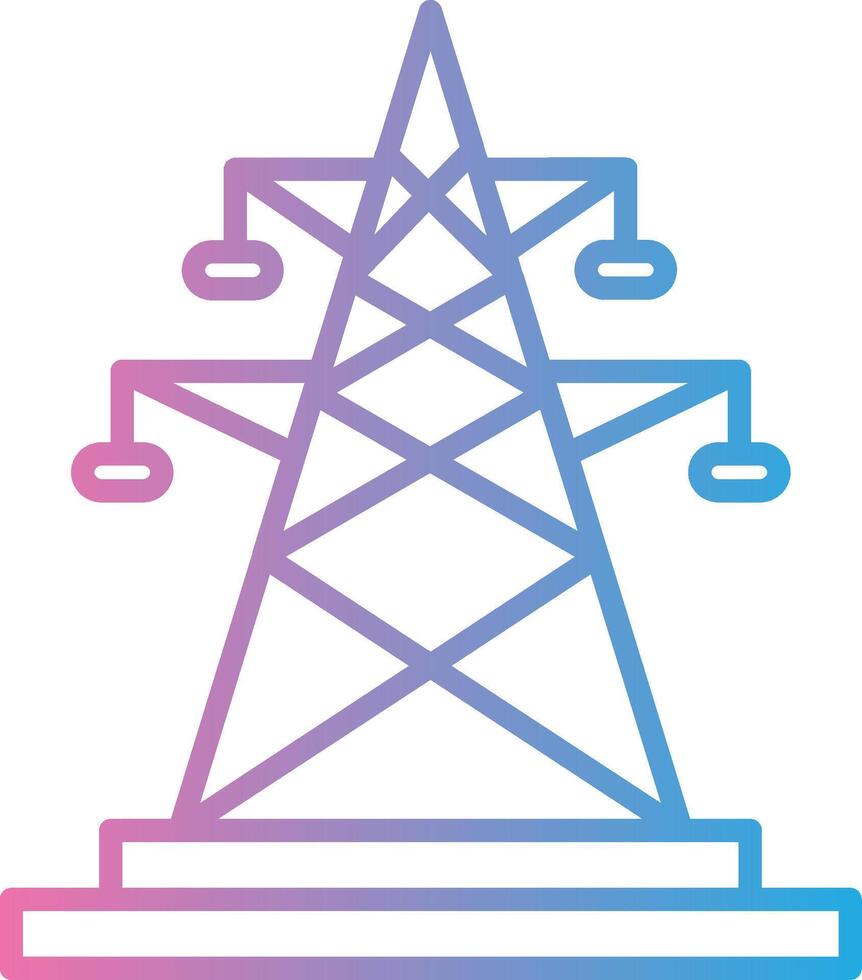 elektrisk linje lutning ikon design vektor