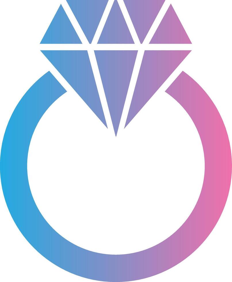 Diamant Ring Glyphe Gradient Symbol Design vektor