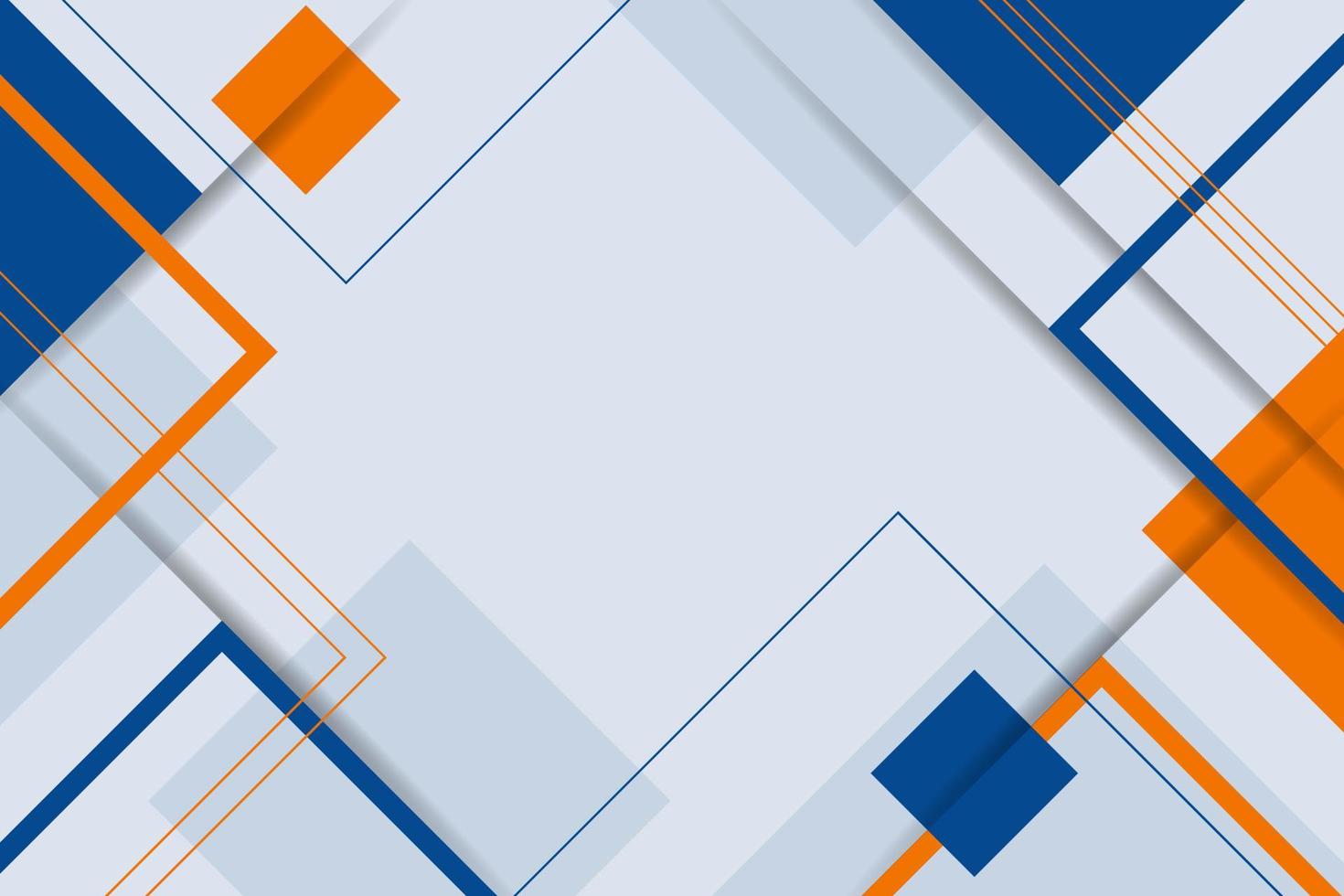 modern abstrakt geometrisk bakgrund minimalistisk färgglad blå och orange vektor