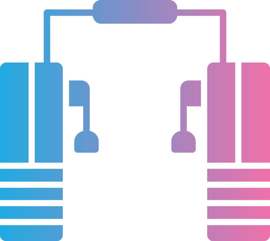 Kabel Frequenzweiche Glyphe Gradient Symbol Design vektor