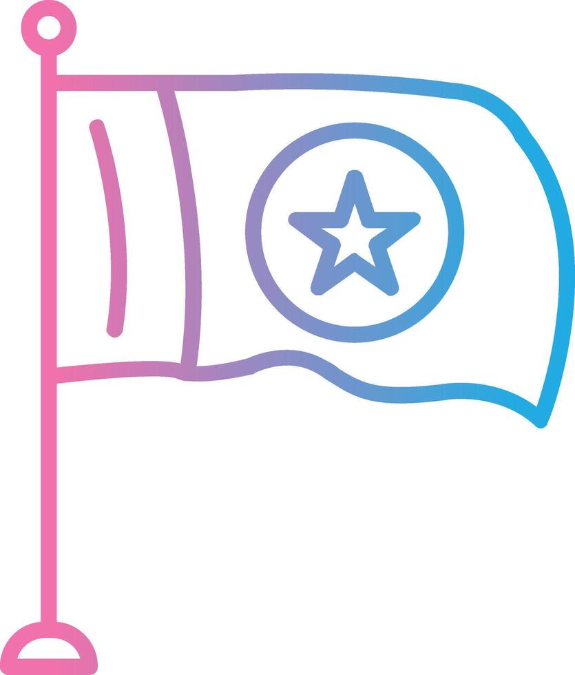 flagga linje lutning ikon design vektor