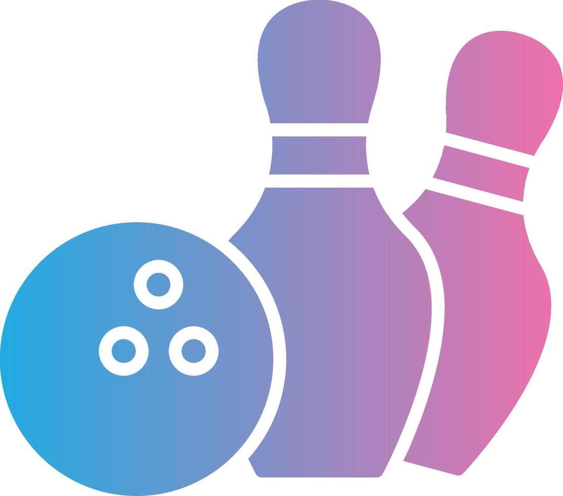 Bowling Glyphe Gradient Symbol Design vektor