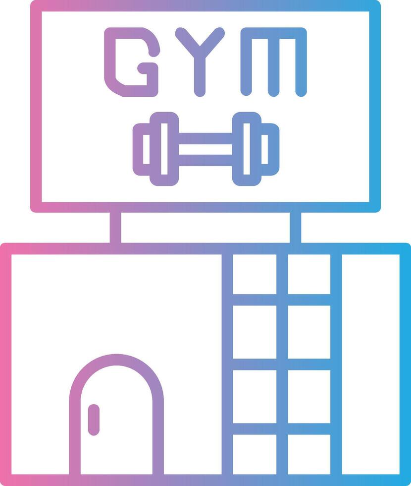 Gym linje lutning ikon design vektor