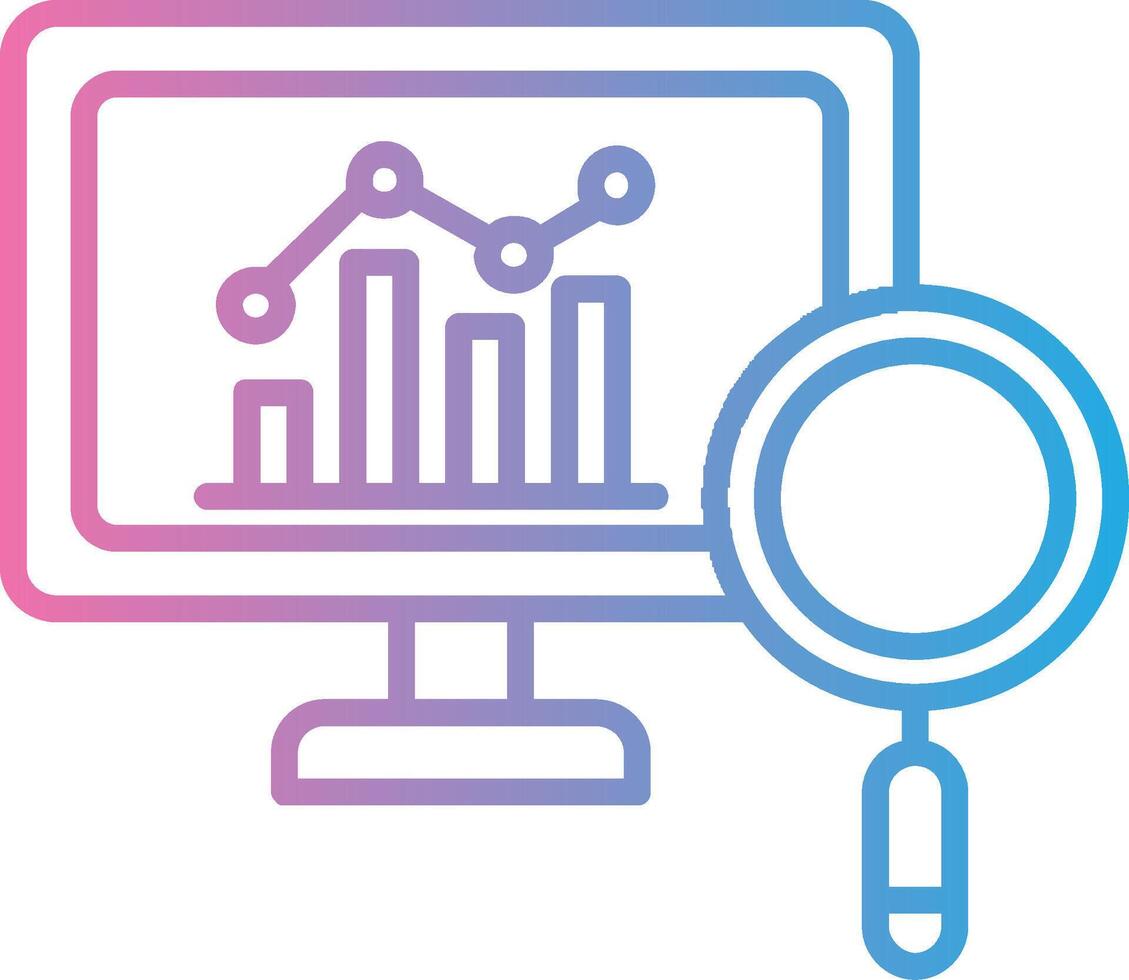 marknadsföra analys linje lutning ikon design vektor