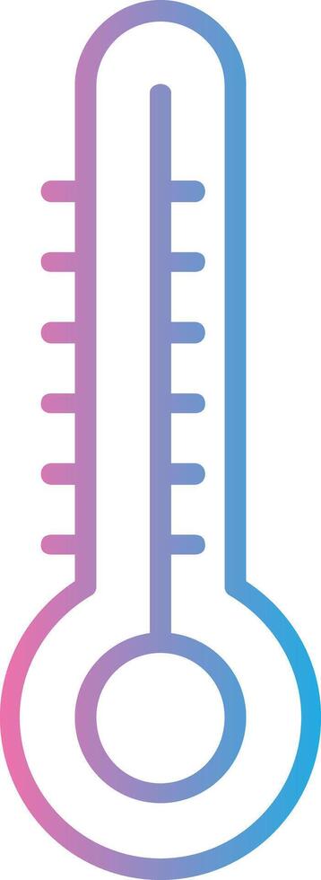 termometer linje lutning ikon design vektor