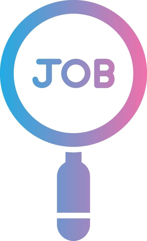 Job Suche Glyphe Gradient Symbol Design vektor