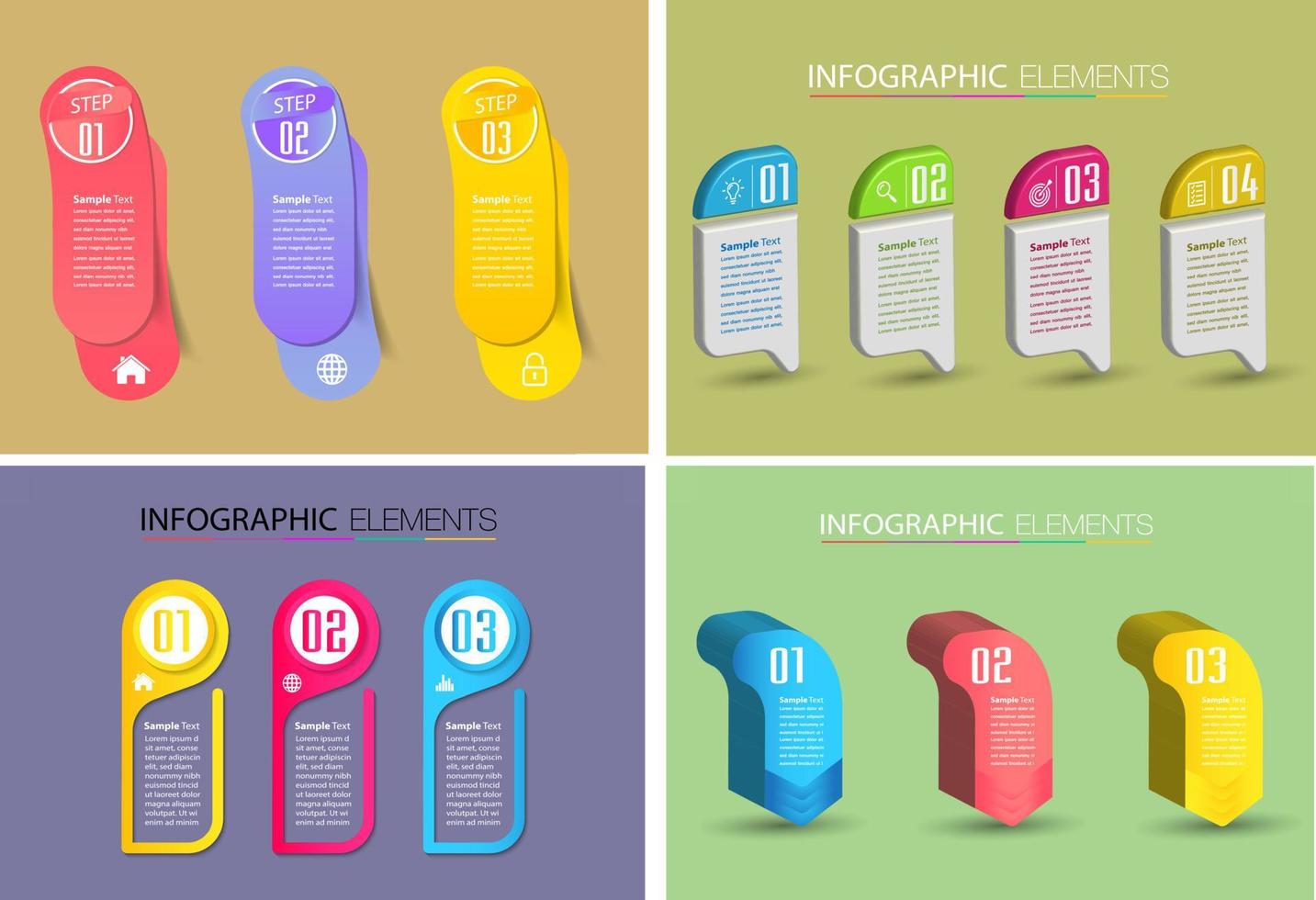 moderne Textfeld-Vorlage, Infografik-Banner vektor