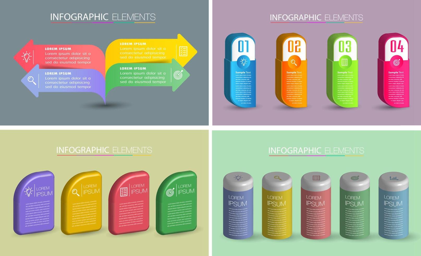 moderne Textfeld-Vorlage, Infografik-Banner vektor