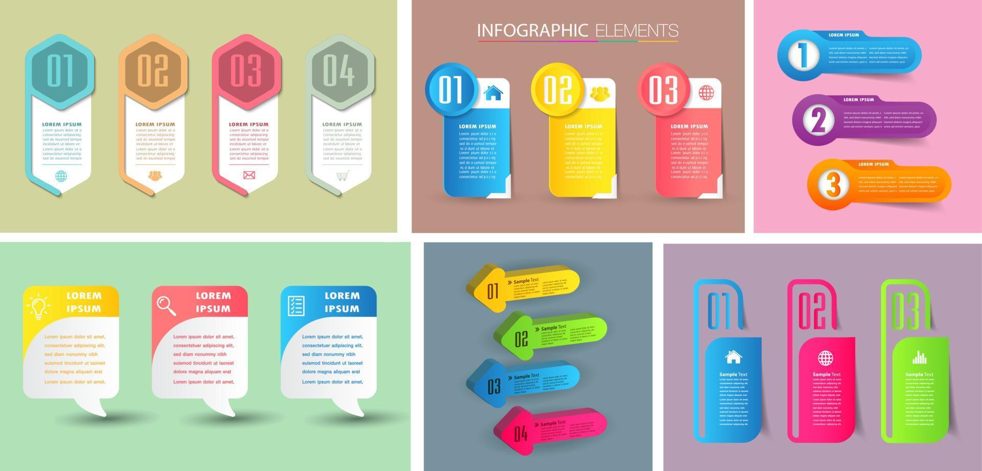 moderne Textfeld-Vorlage, Infografik-Banner vektor