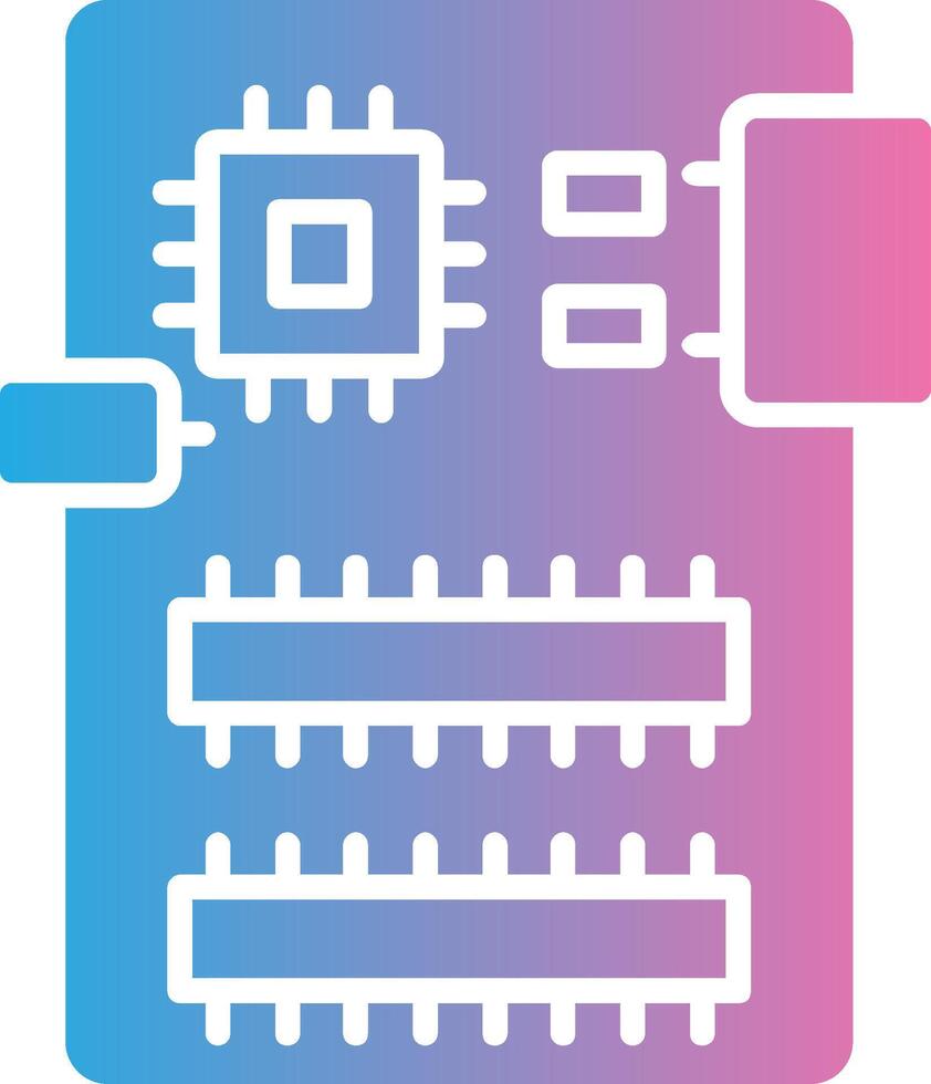 Schaltkreis Tafel Glyphe Gradient Symbol Design vektor