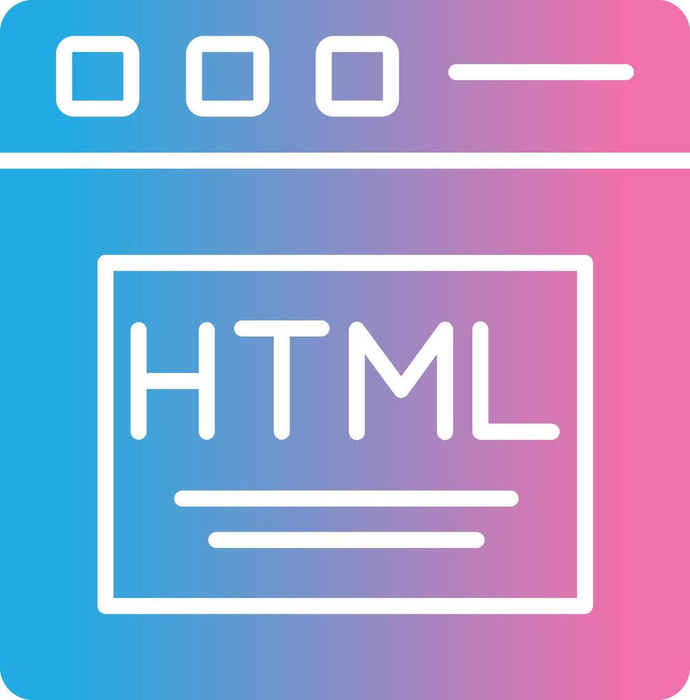 html Glyphe Gradient Symbol Design vektor