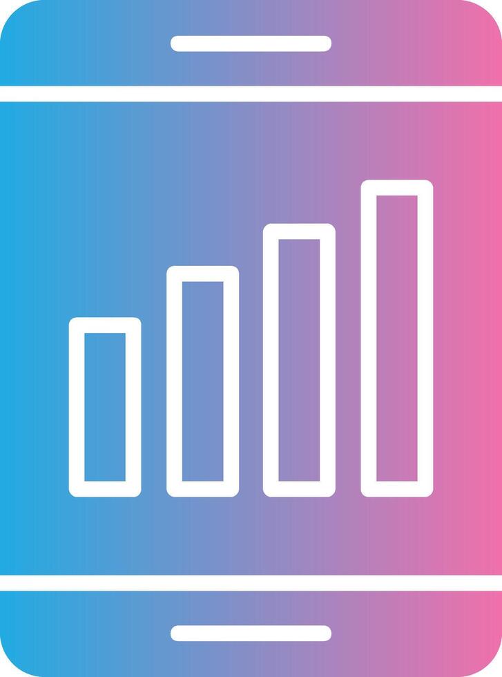 niedrig Signal Glyphe Gradient Symbol Design vektor