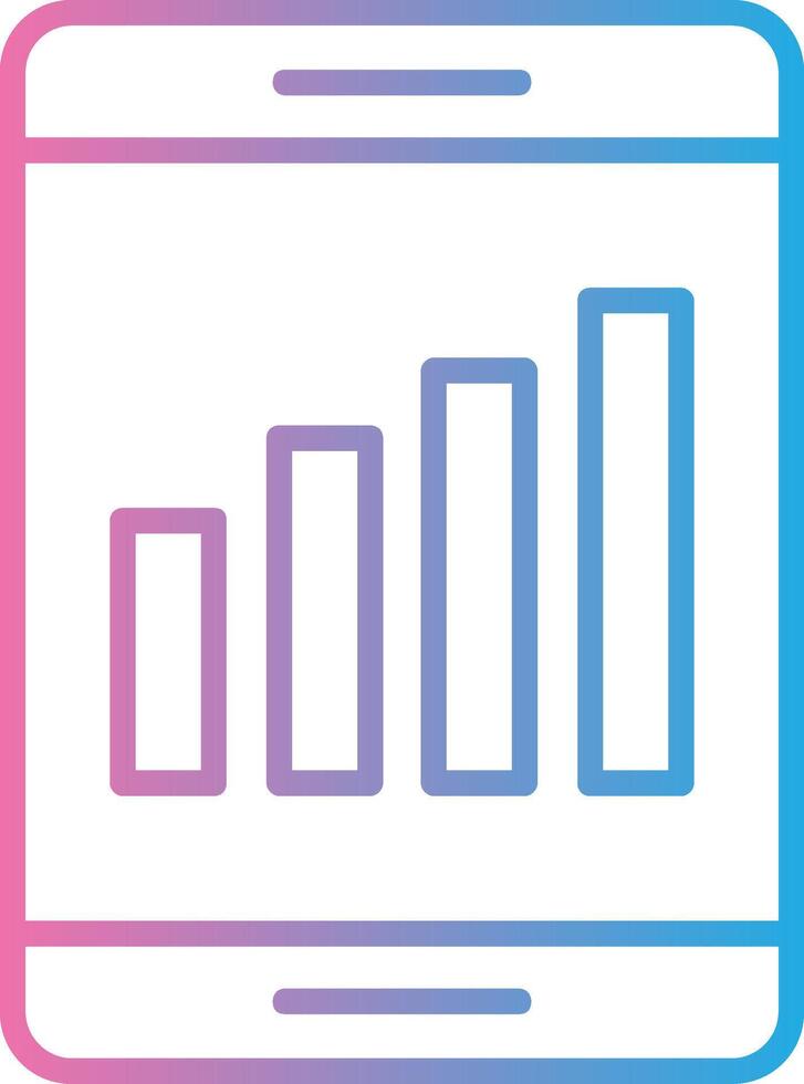 niedrig Signal Linie Gradient Symbol Design vektor