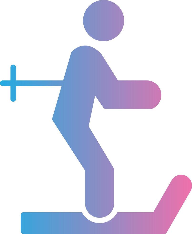 Skifahren Glyphe Gradient Symbol Design vektor