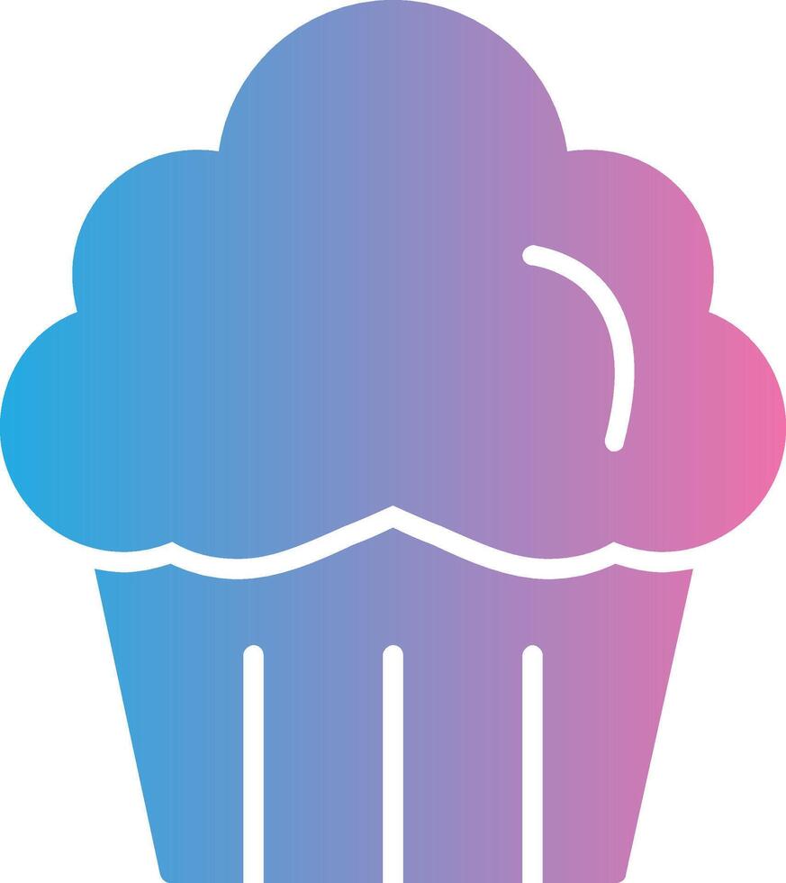 Muffin Glyphe Gradient Symbol Design vektor