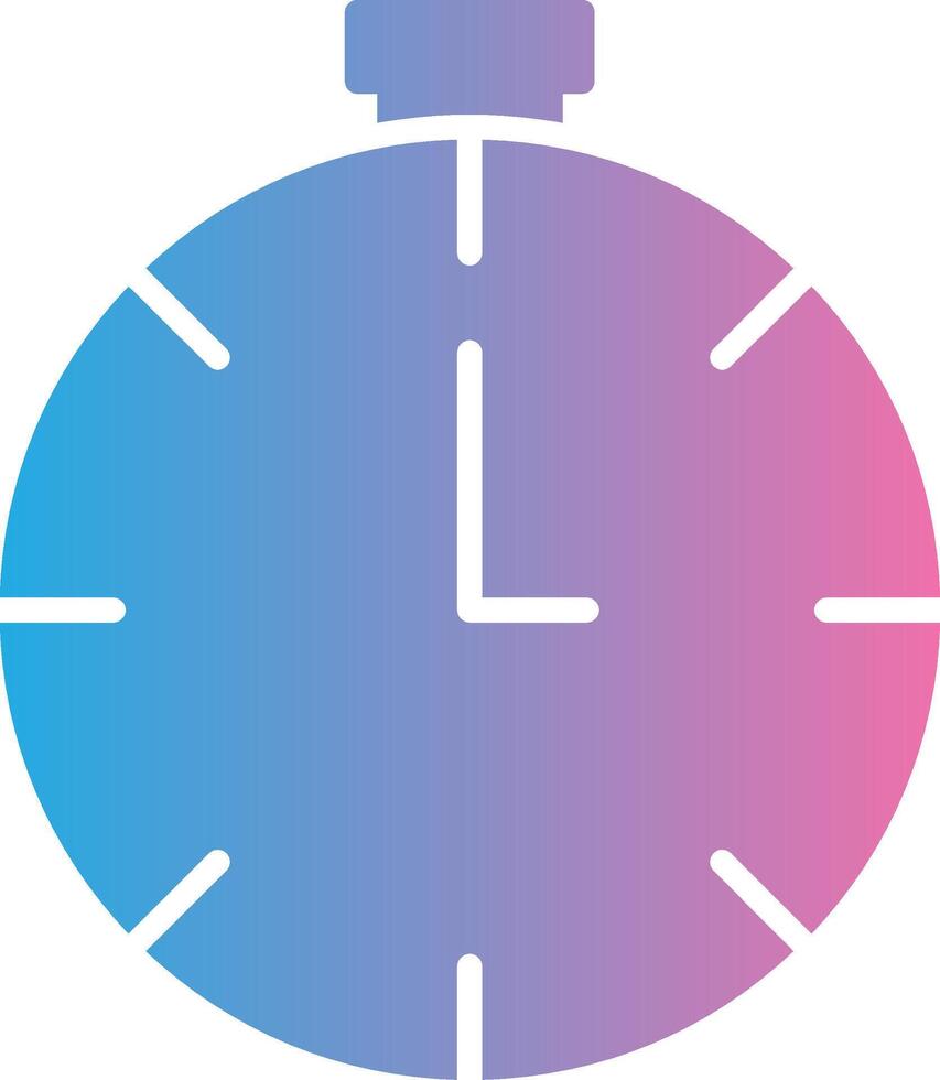 Timer Glyphe Gradient Symbol Design vektor