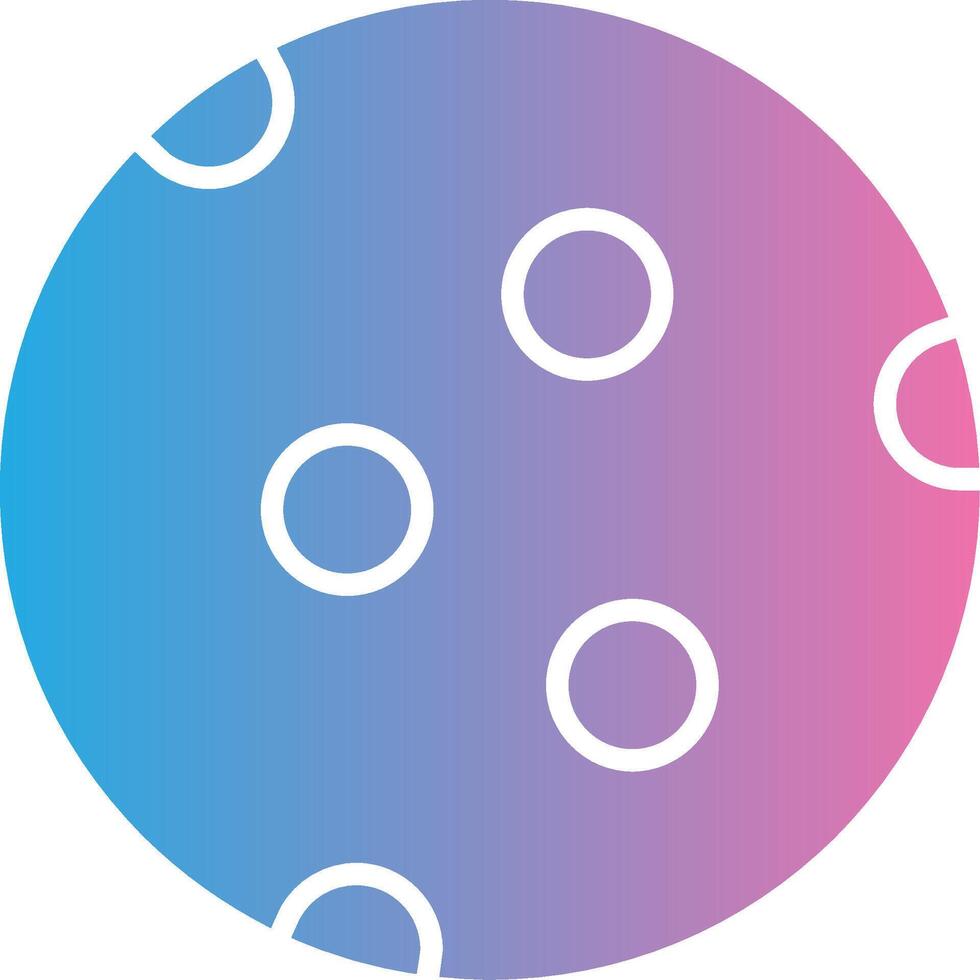 Mond Glyphe Gradient Symbol Design vektor