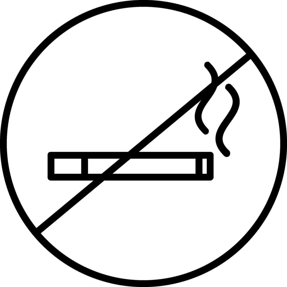 Nein Rauchen Linie Symbol Design vektor