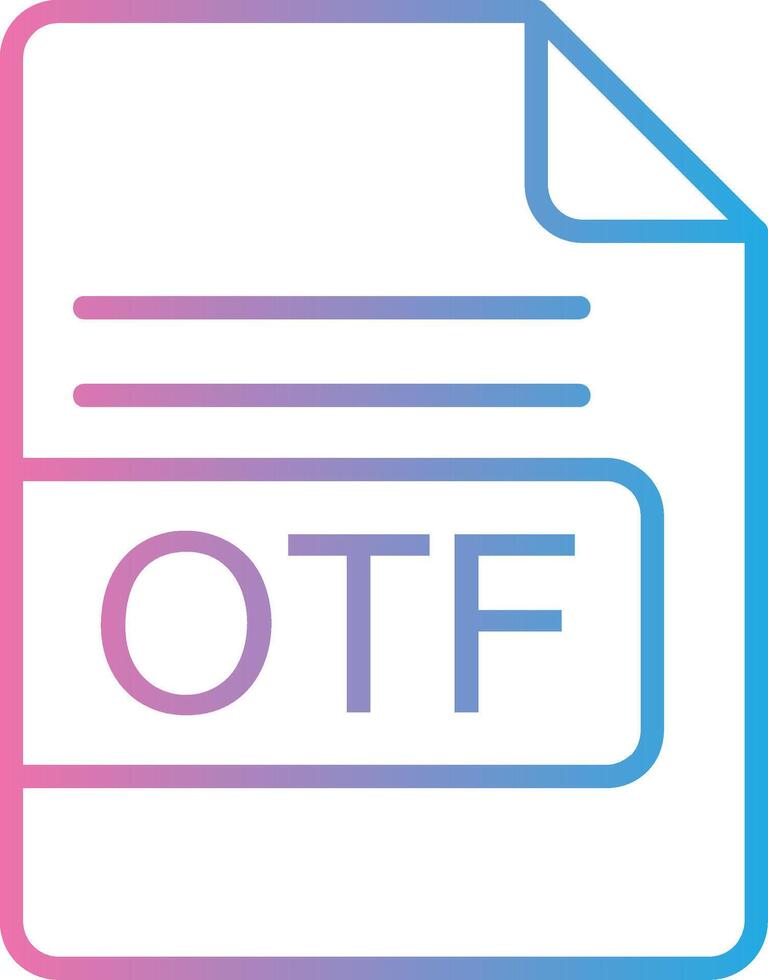 otf Datei Format Linie Gradient Symbol Design vektor