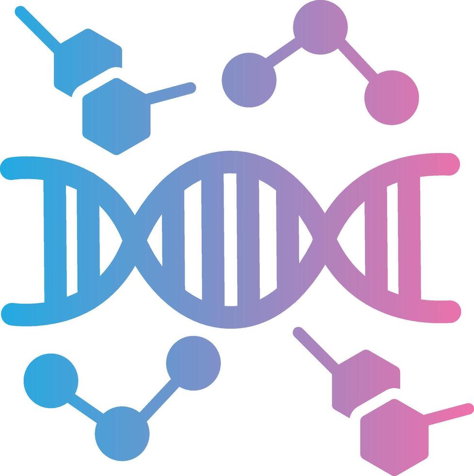 DNA Glyphe Gradient Symbol Design vektor