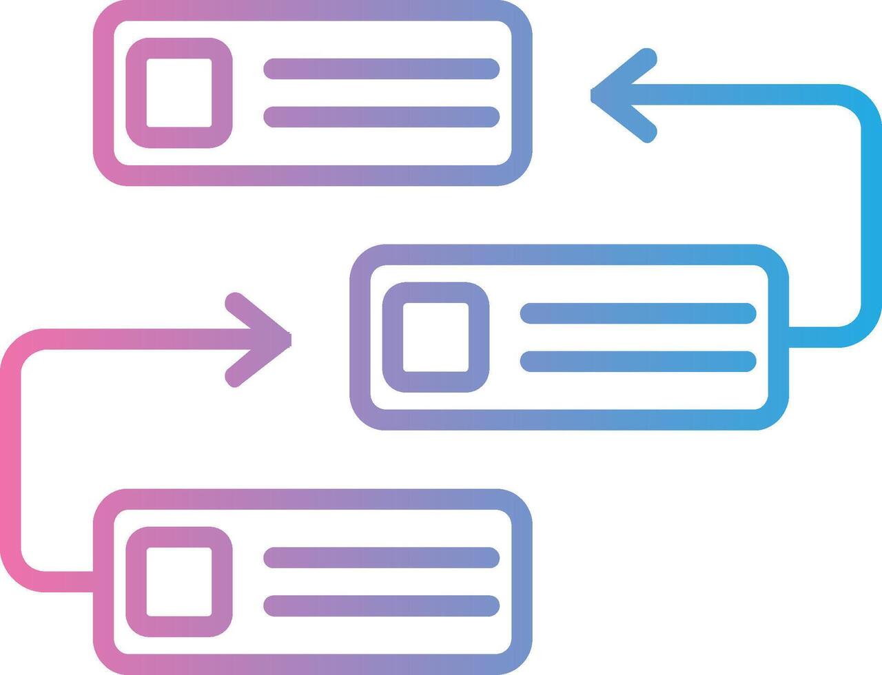 Rückstand Linie Gradient Symbol Design vektor